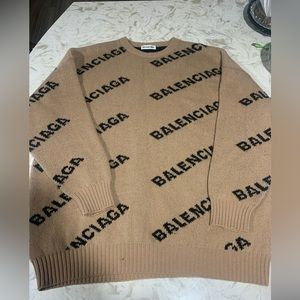 Balenciaga All Over Logo Pullover